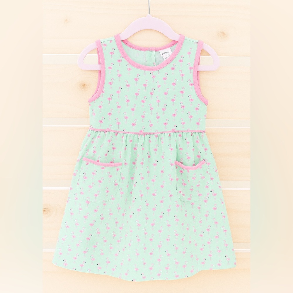 Mint Green and Pink Kids Dress